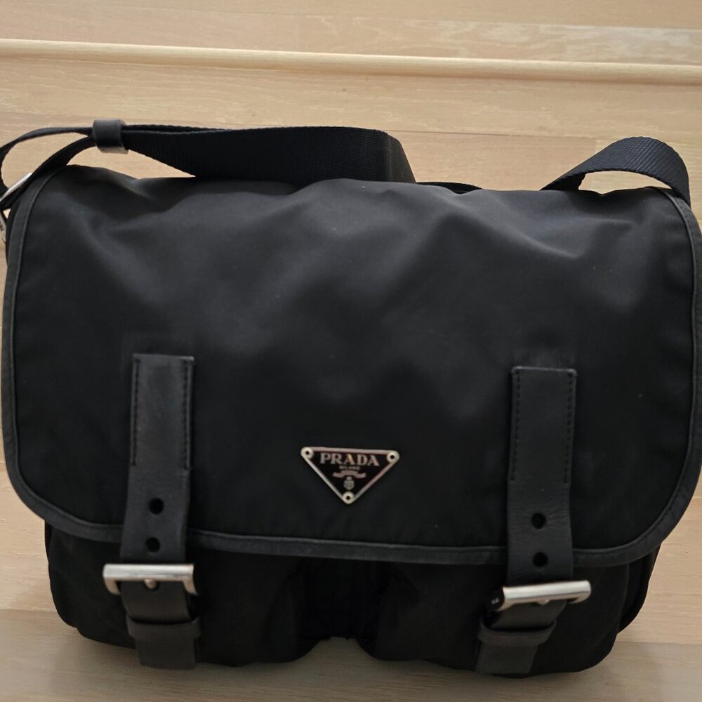 Prada Vela Sports Nylon Messenger Bag